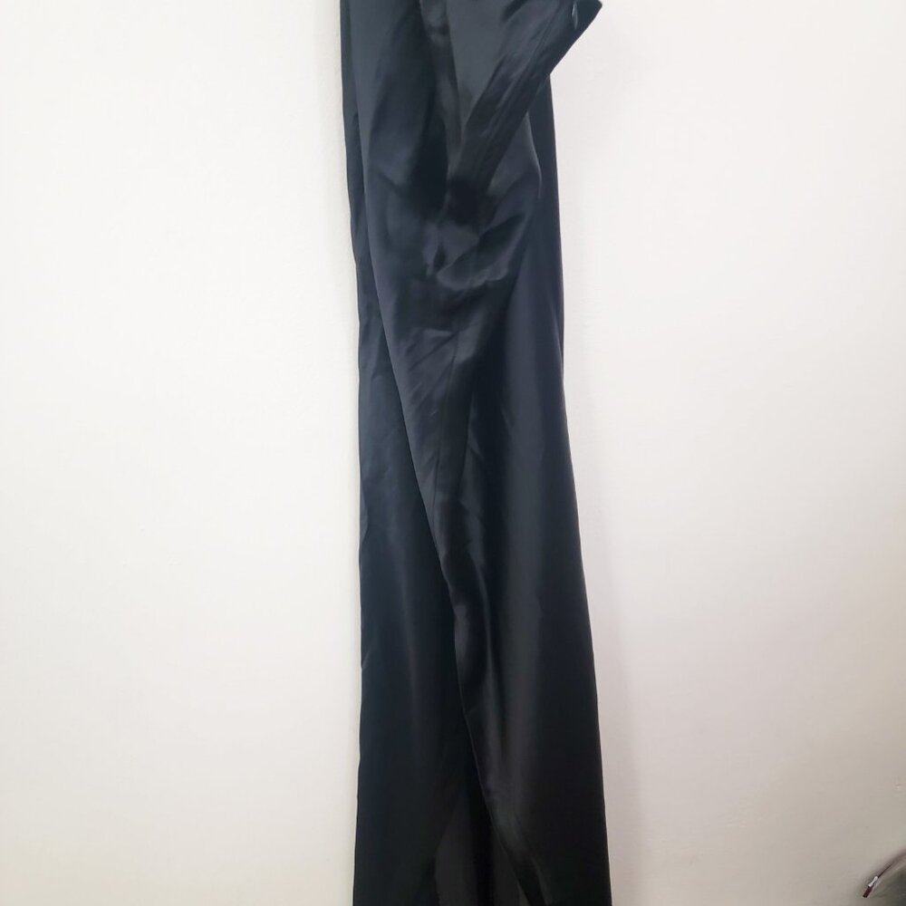 Retrofete Selma Cutout Maxi Dress in Black Satin Large - Picture 8 of 10